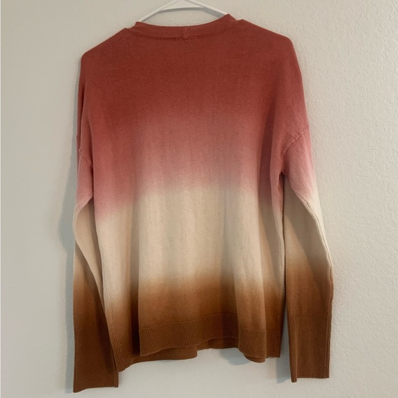 J. Jill Dip Dyed Sunset Ombre Button Up Cardigan Sweater Medium - Picture 5 of 10